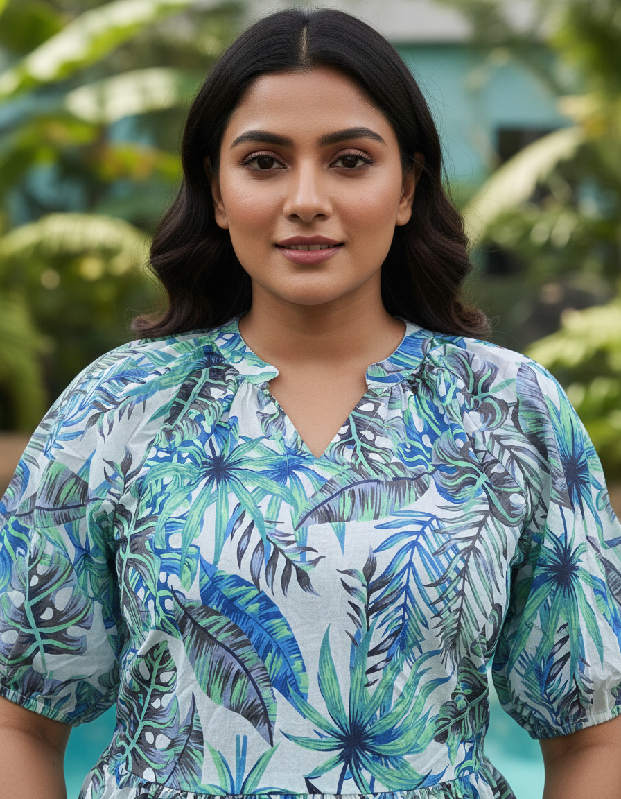 Smart Casual Printed Top for Office & Brunch - Image 2